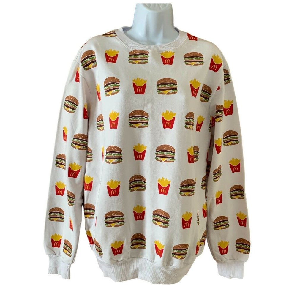 McDonald's Big Mac French Frites Graphic Sweatshirt Size Medium Made in Peru